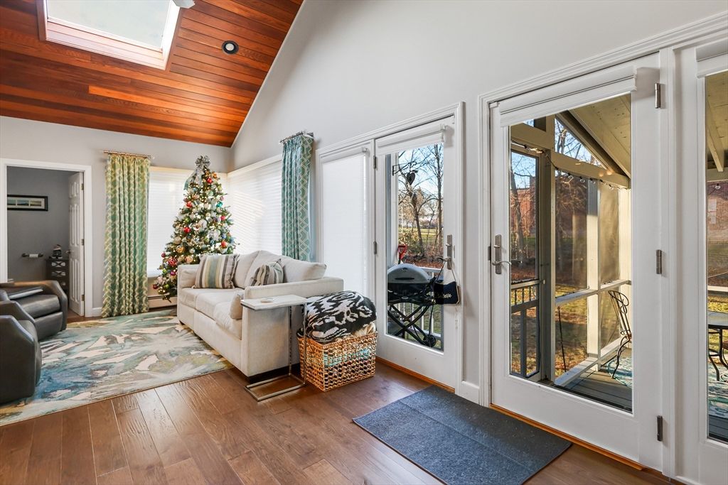 Interior, Living room, Recessed Lighting, Wooden Ceilings, Wood Texture Flooring