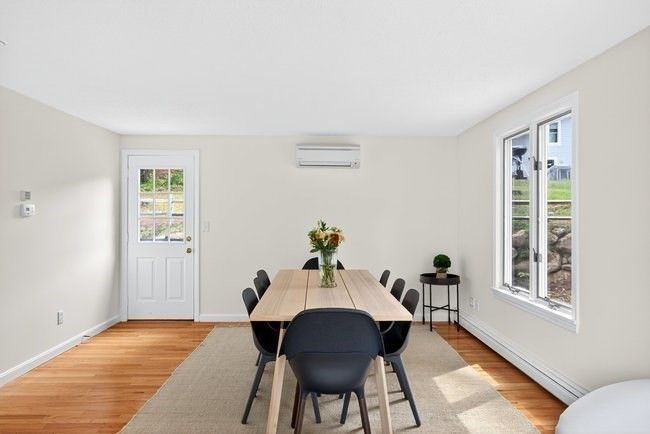Dining room, Interior, Wood Texture Flooring
