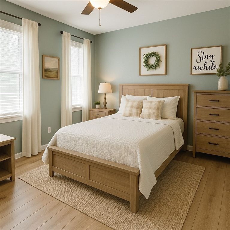 Bedroom, Interior, Wood Texture Flooring