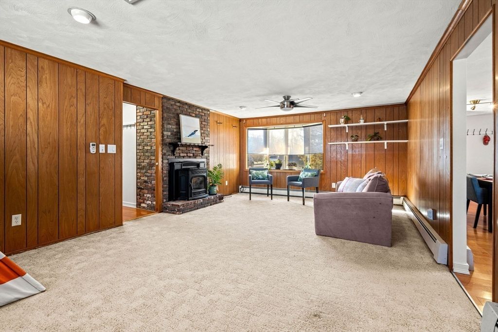 Fireplace, Interior, Stone Walls, Wooden Walls