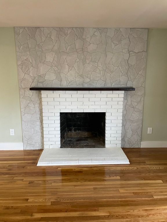 Fireplace, Interior, Stone Walls, Wood Texture Flooring
