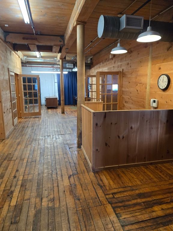 Interior, Pendant Lights, Wooden Beams, Wooden Ceilings, Wood Texture Flooring, Wooden Walls