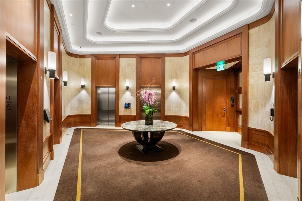 Elevator, Interior, Recessed Lighting, Wooden Walls