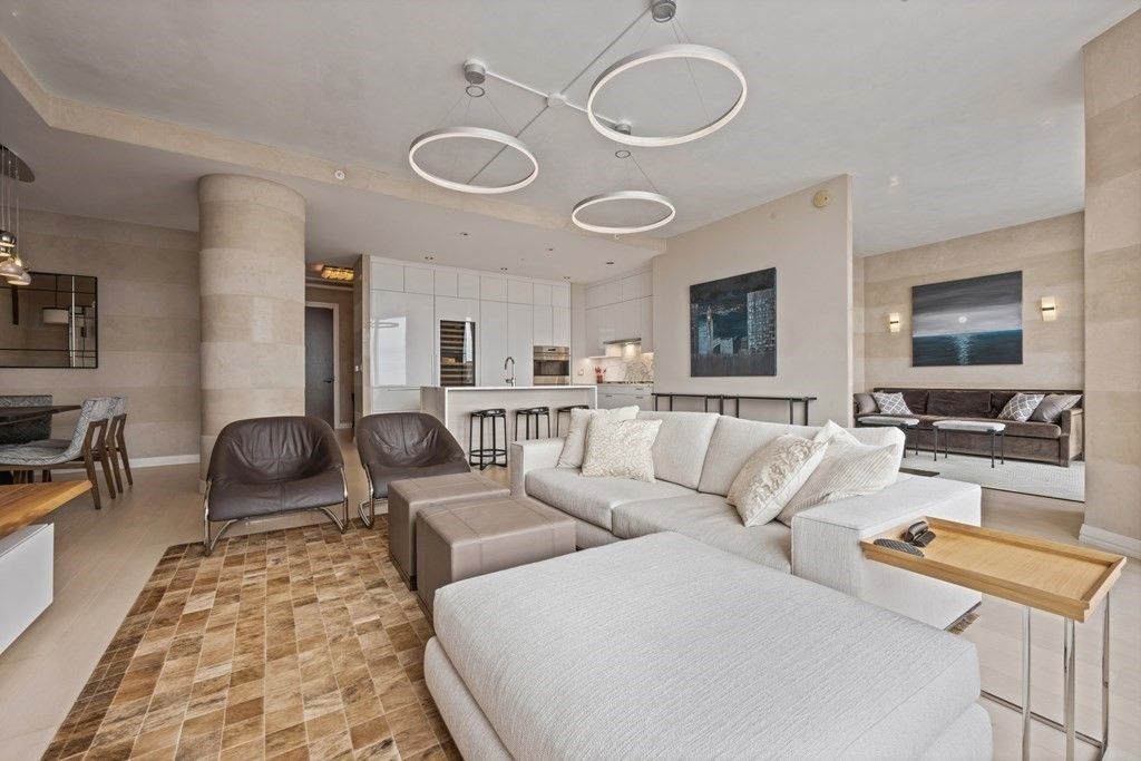 Dining room, Interior, Kitchen, Living room, Pendant Lights, Stainless Steel Appliances