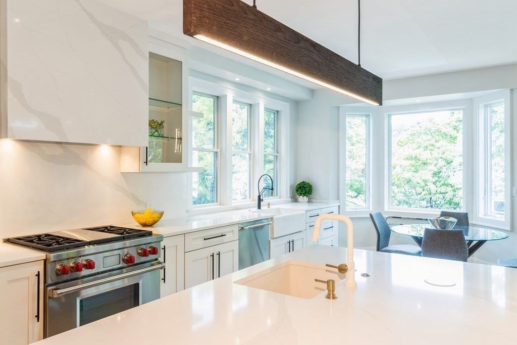 Interior, Kitchen, Pendant Lights, Recessed Lighting, Stainless Steel Appliances