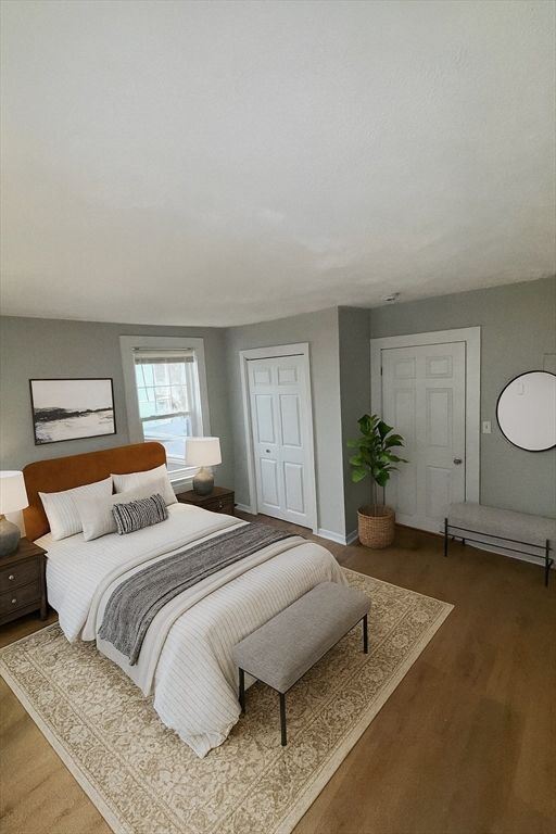 Bedroom, Interior, Wood Texture Flooring