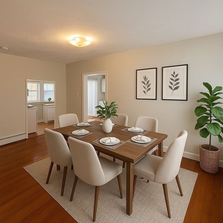Dining room, Interior, Wood Texture Flooring