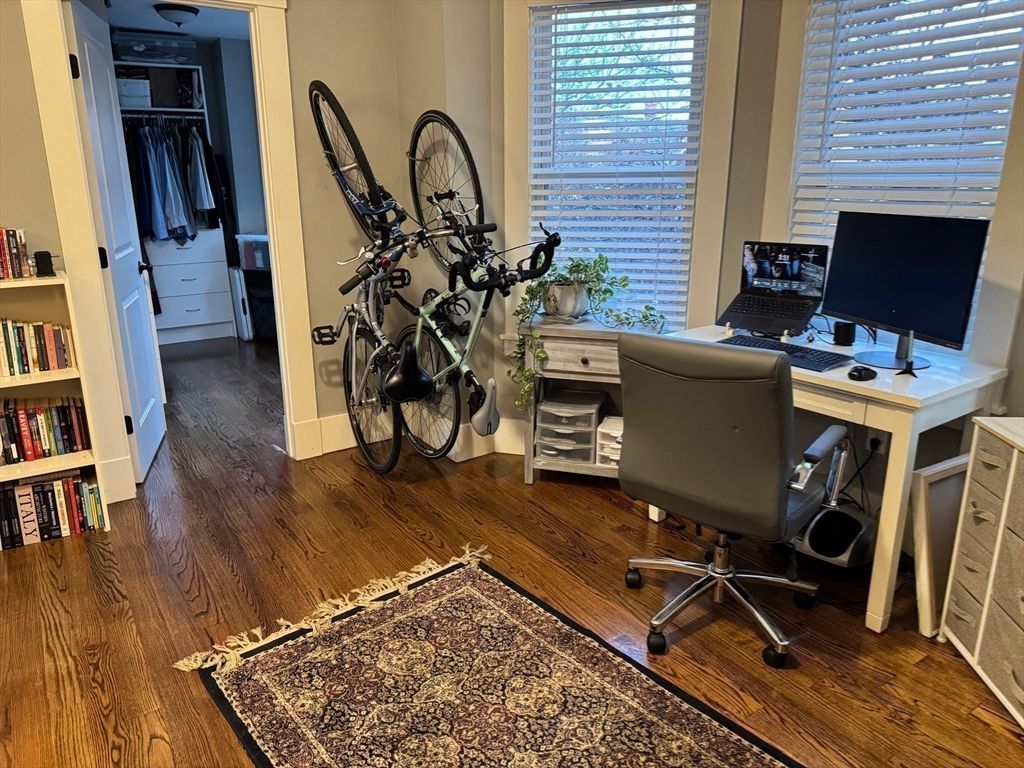 Fitness Equipment, Home Office, Interior, Wood Texture Flooring