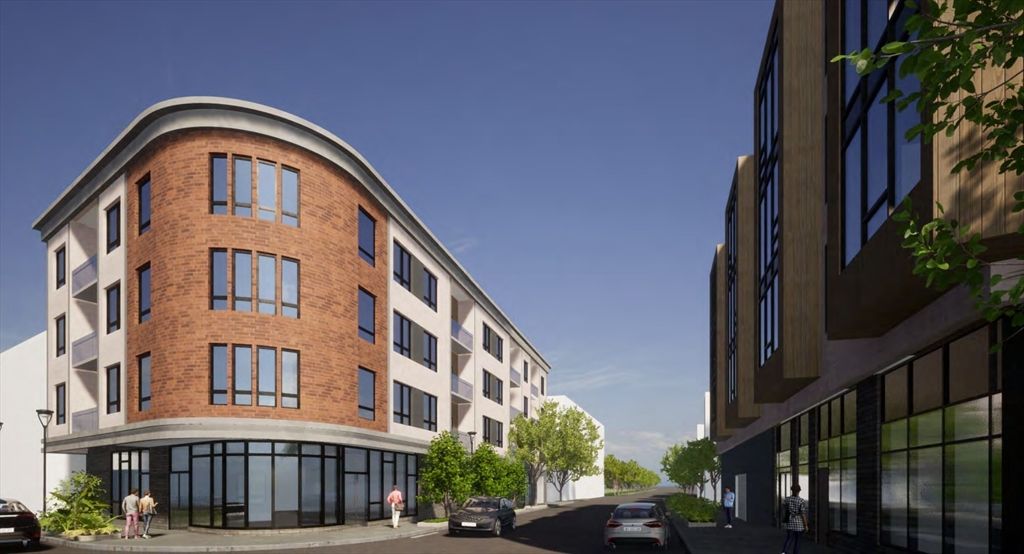 Exterior, Facade, Brick Facade, Condo Building