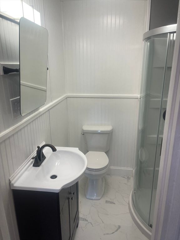 Bathroom, Glass Shower, Interior, Marble