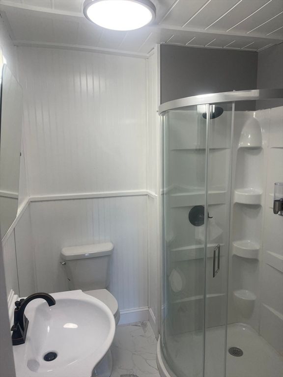 Bathroom, Glass Shower, Interior, Marble