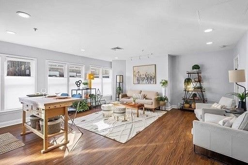 Game Room, Interior, Living room, Recessed Lighting, Wood Texture Flooring