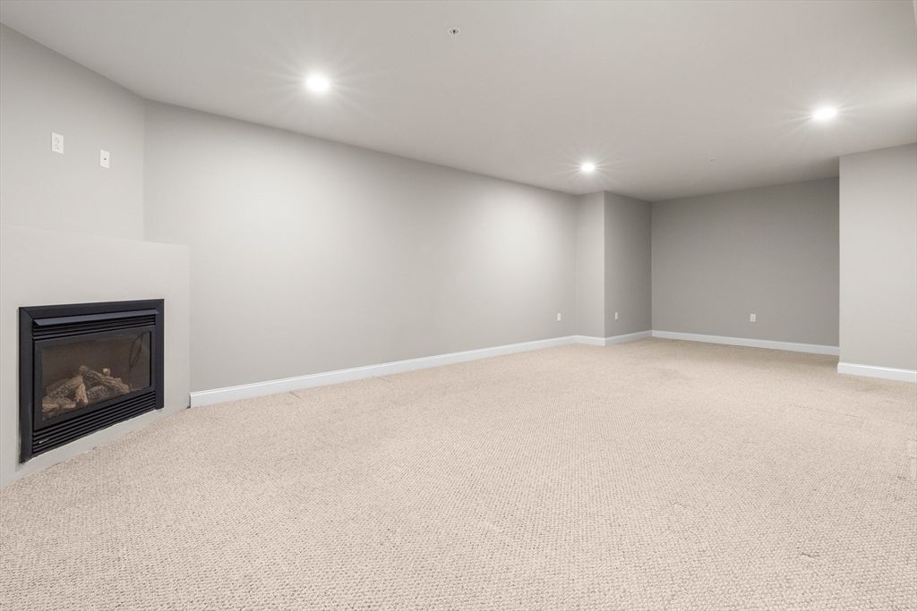 Empty room, Fireplace, Interior, Recessed Lighting