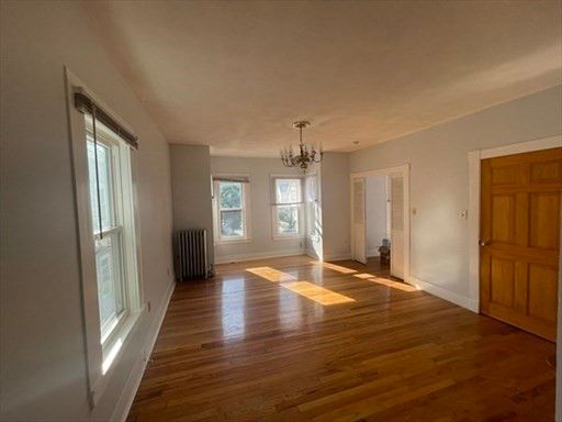 Chandelier, Empty room, Interior, Wood Texture Flooring