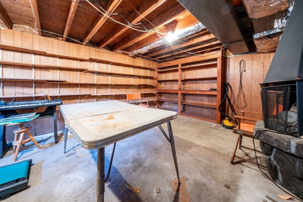 Garage, Interior, Wooden Beams, Wooden Ceilings, Wooden Walls