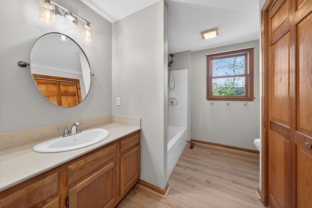 Bathroom, Interior, Wood Texture Flooring
