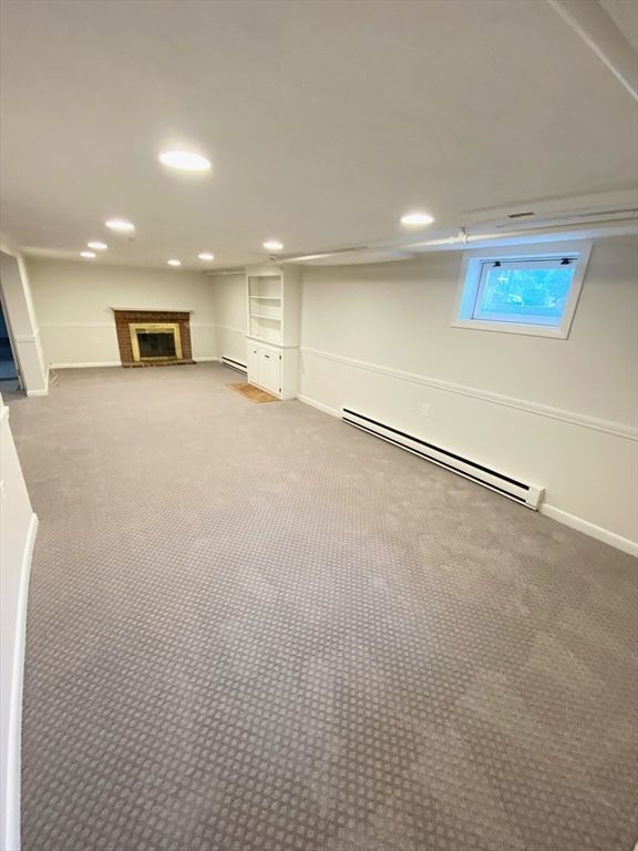 Empty room, Fireplace, Interior, Recessed Lighting