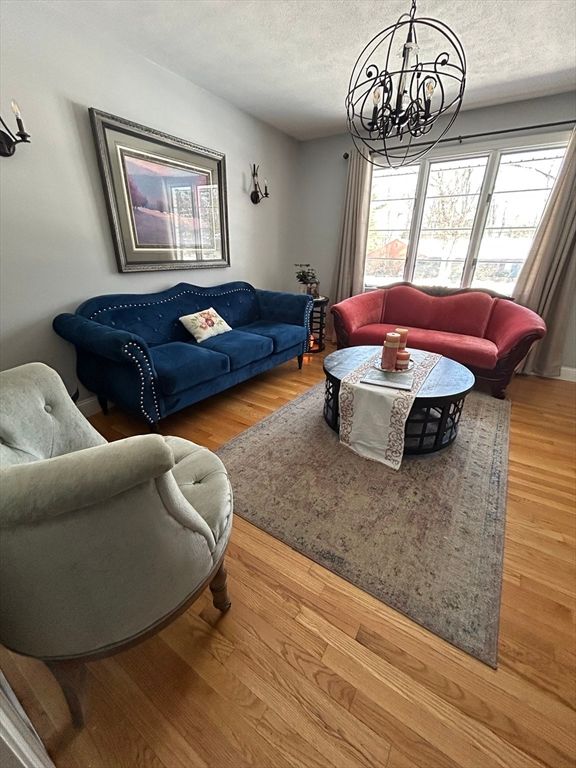 Chandelier, Interior, Living room, Wood Texture Flooring