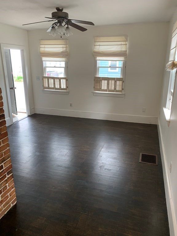 Empty room, Interior, Stone Walls, Wood Texture Flooring