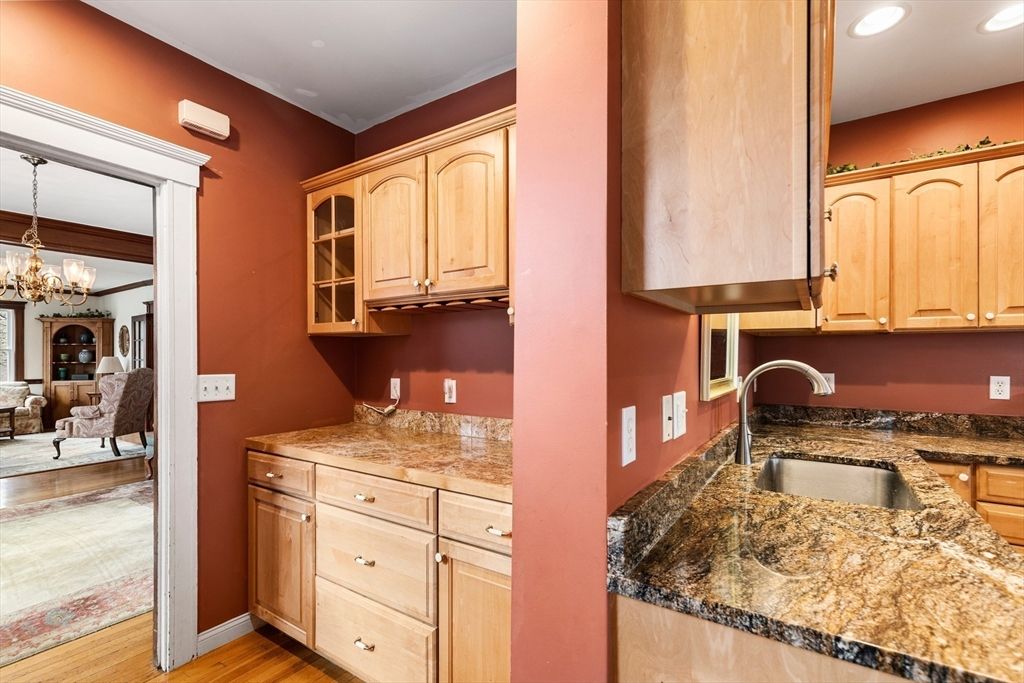 Bedroom, Chandelier, Interior, Recessed Lighting, Wood Texture Flooring