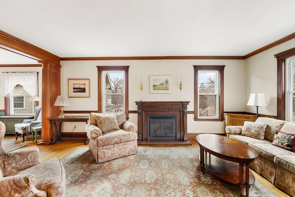 Fireplace, Interior, Living room, Wood Texture Flooring