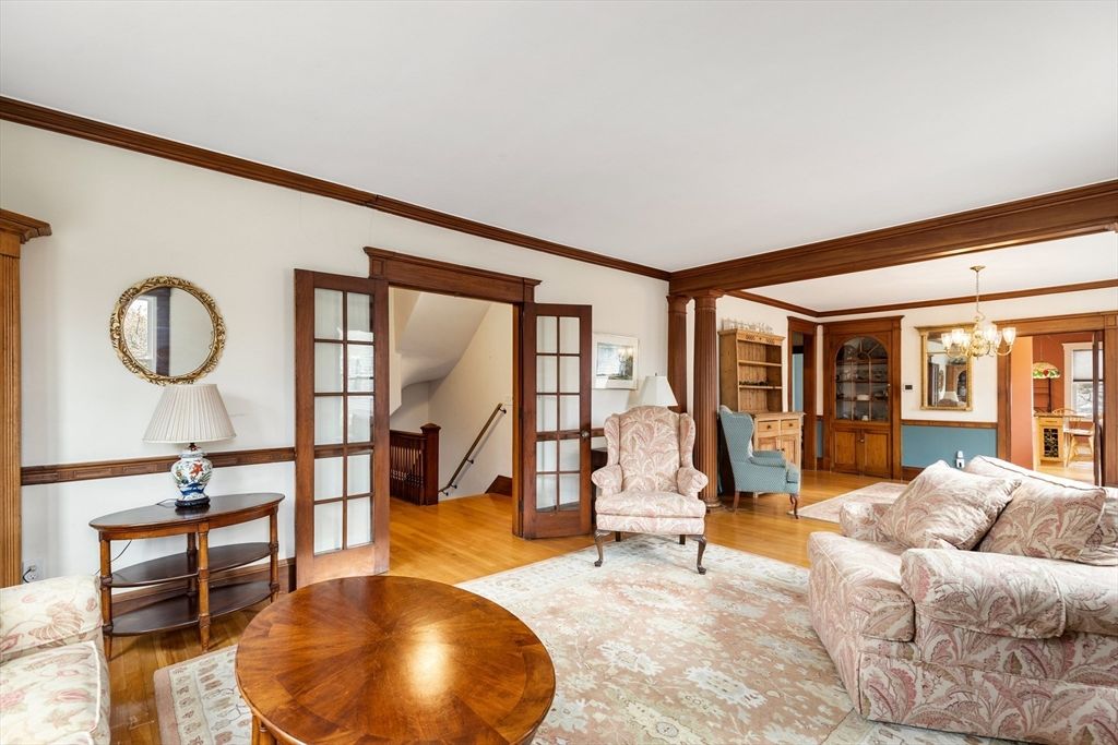 Chandelier, Interior, Living room, Wood Texture Flooring