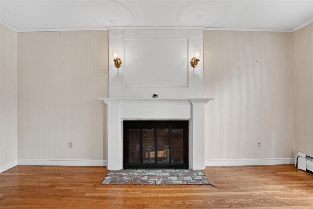 Fireplace, Interior, Wood Texture Flooring