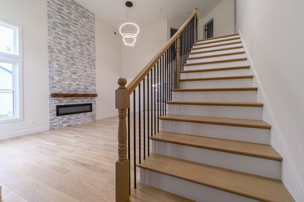 Fireplace, Interior, Pendant Lights, Wood Texture Flooring