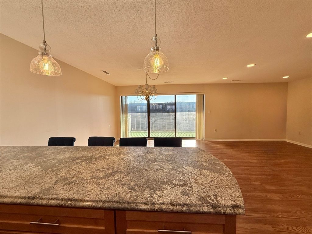 Chandelier, Dining room, Interior, Pendant Lights, Recessed Lighting, Wood Texture Flooring