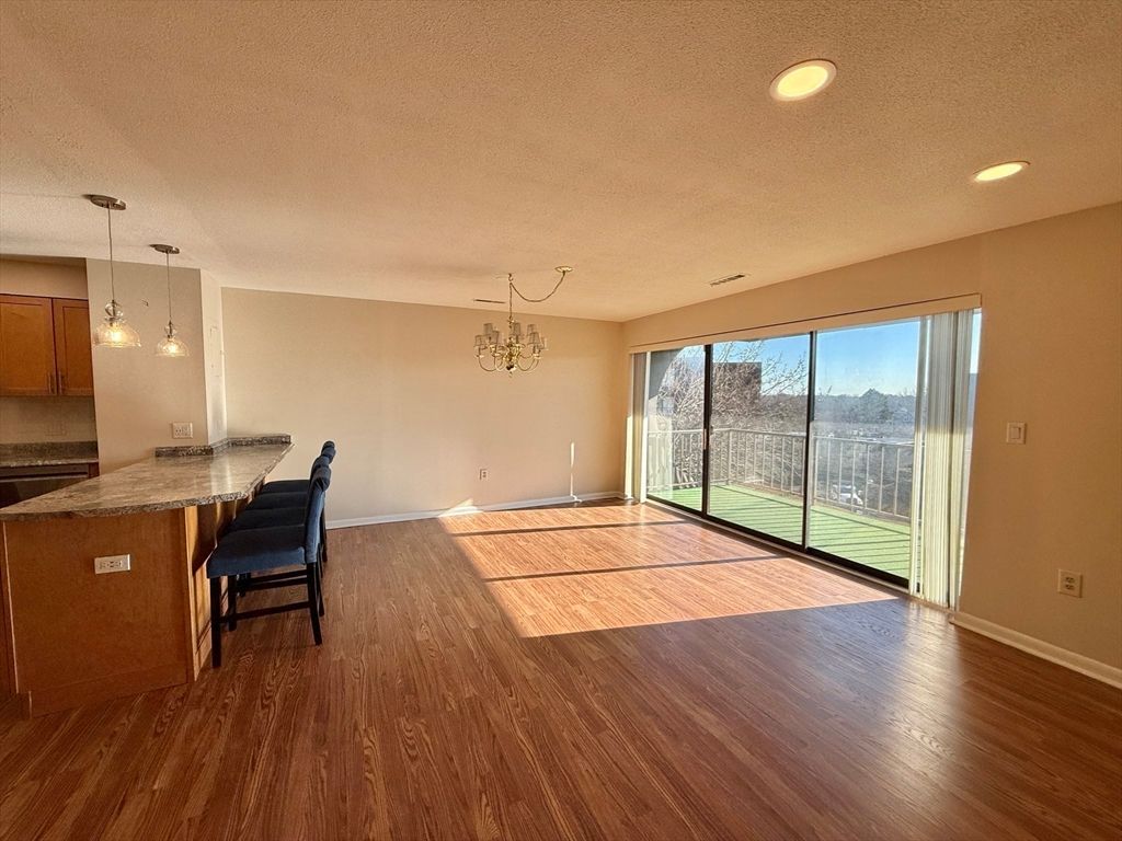 Chandelier, Dining room, Interior, Pendant Lights, Recessed Lighting, Wood Texture Flooring