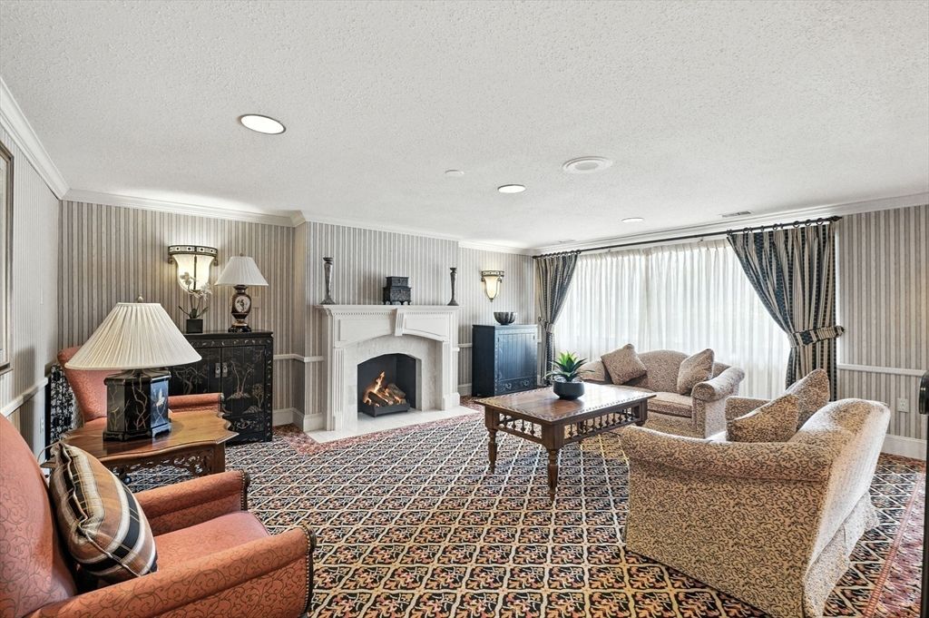 Fireplace, Interior, Living room, Recessed Lighting