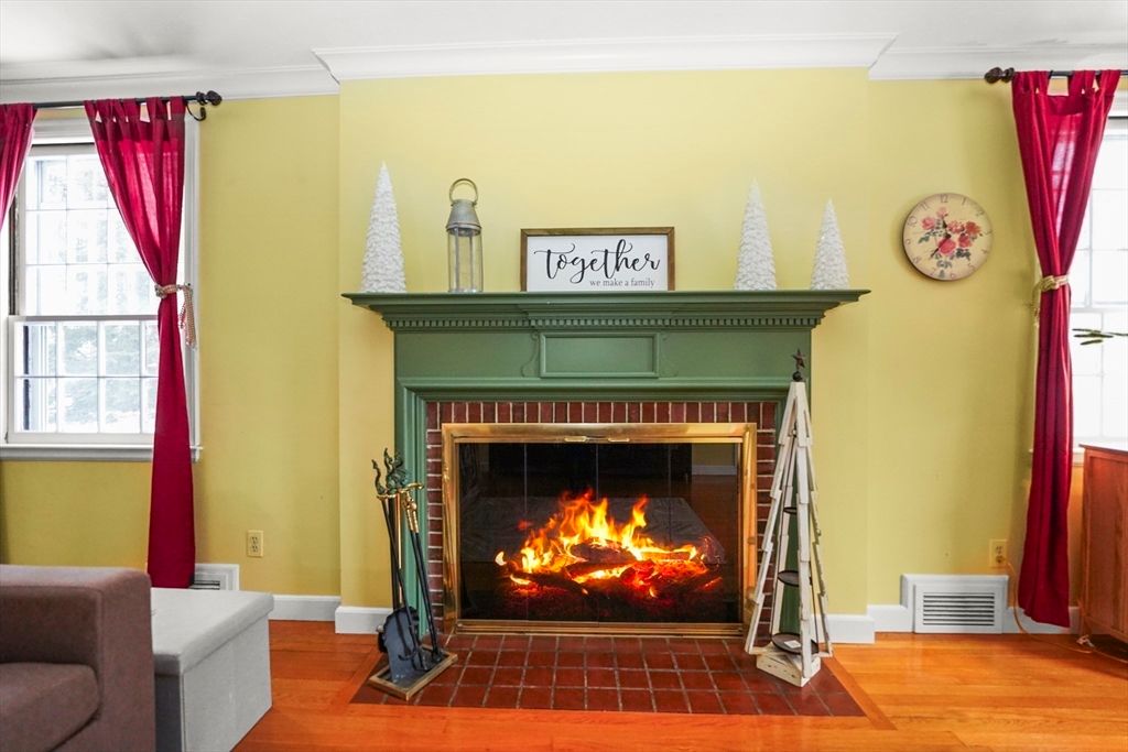 Fireplace, Interior, Wood Texture Flooring
