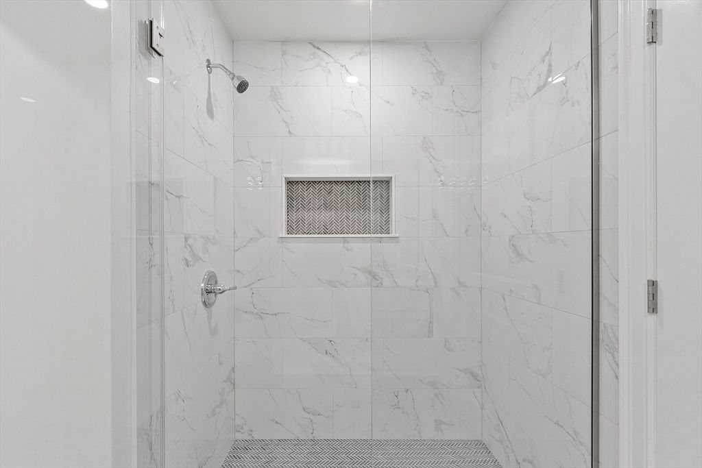 Bathroom, Glass Shower, Interior, Marble Walls