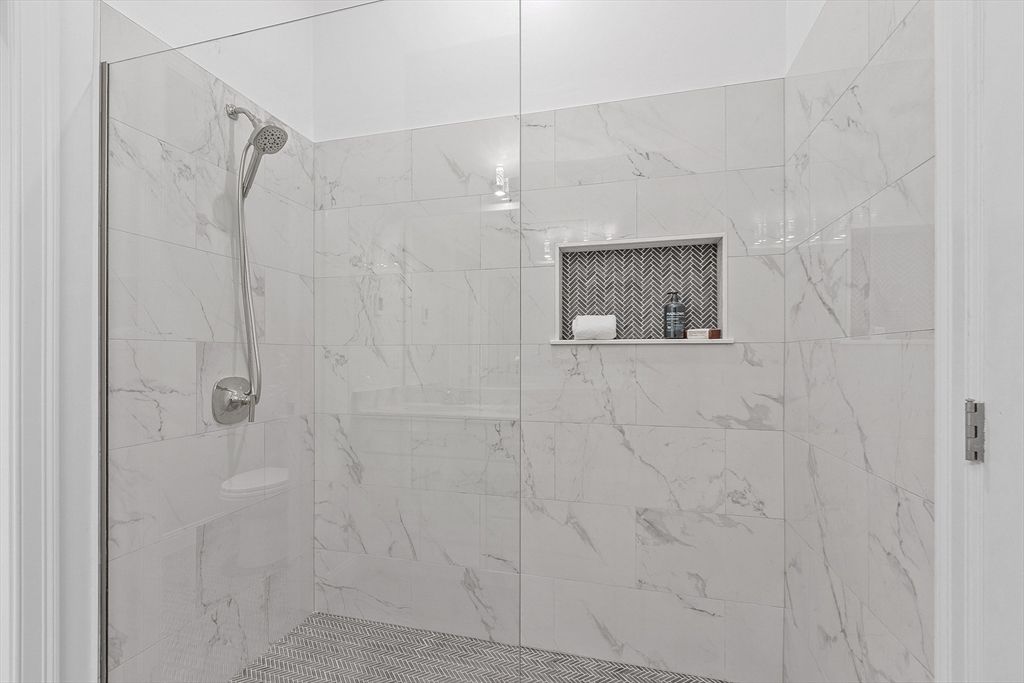 Bathroom, Glass Shower, Interior, Marble Walls