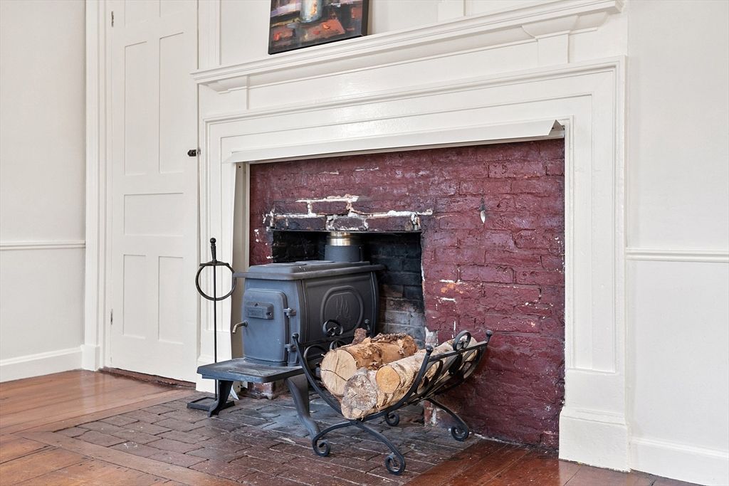 Fireplace, Interior, Wood Texture Flooring