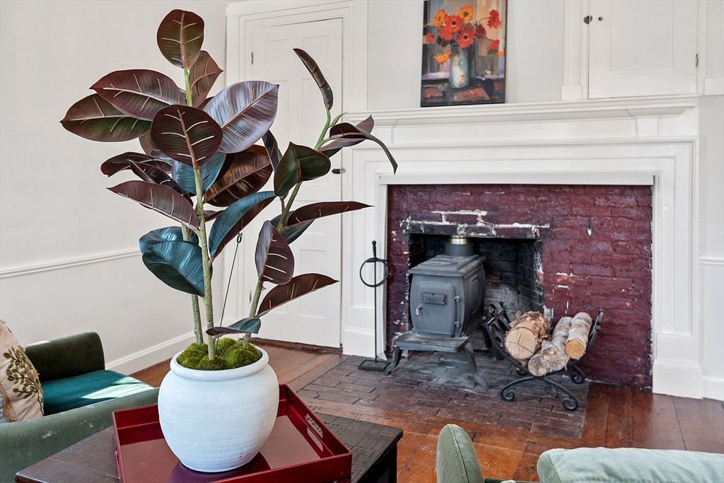 Fireplace, Interior, Wood Texture Flooring