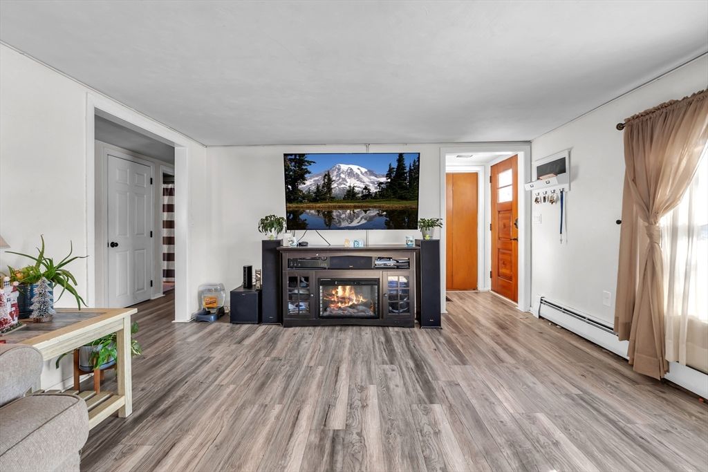 Fireplace, Interior, Wood Texture Flooring
