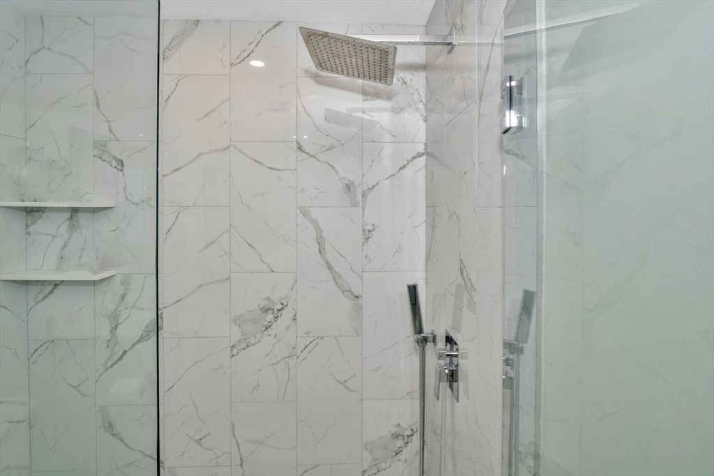 Bathroom, Glass Shower, Interior, Marble Walls