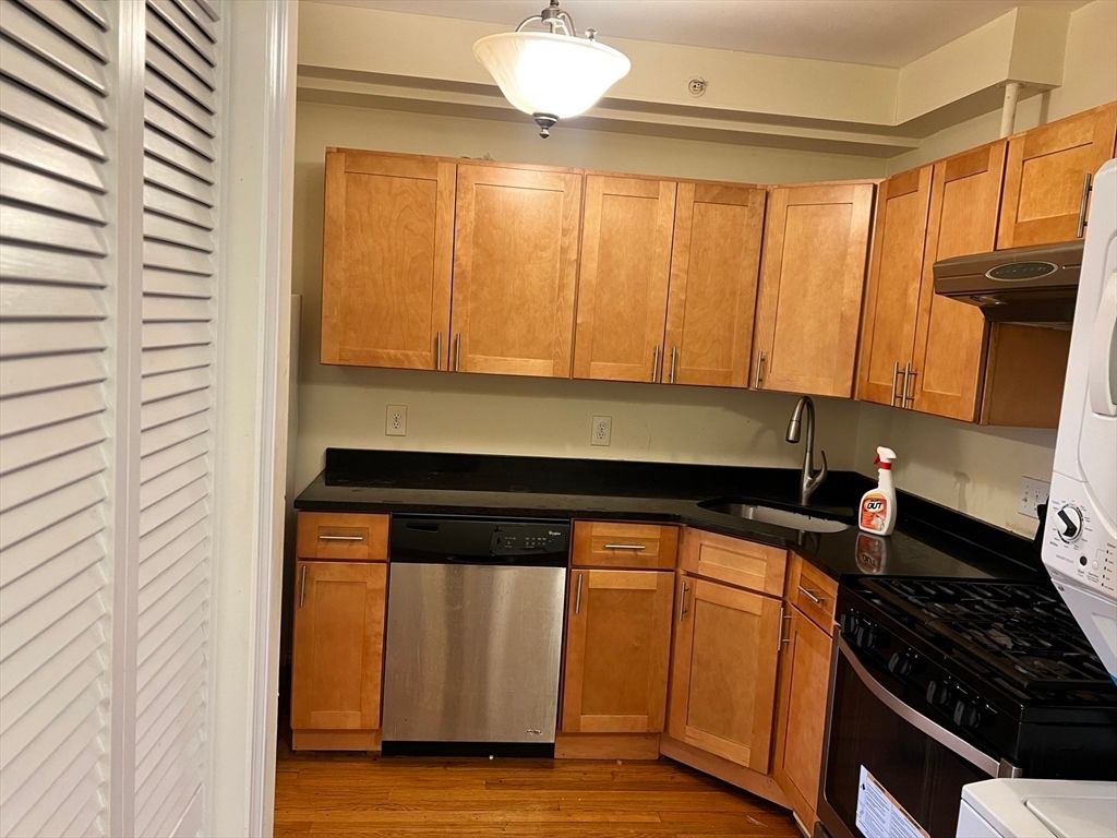 Interior, Kitchen, Pendant Lights, Stainless Steel Appliances, Wood Texture Flooring