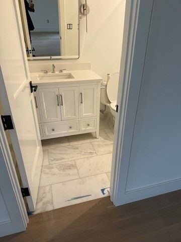 Bathroom, Interior, Marble, Wood Texture Flooring