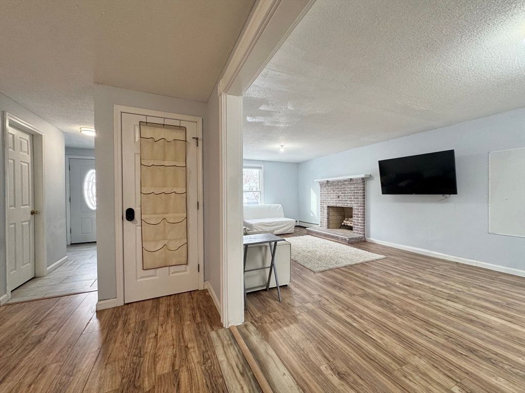Fireplace, Interior, Wood Texture Flooring