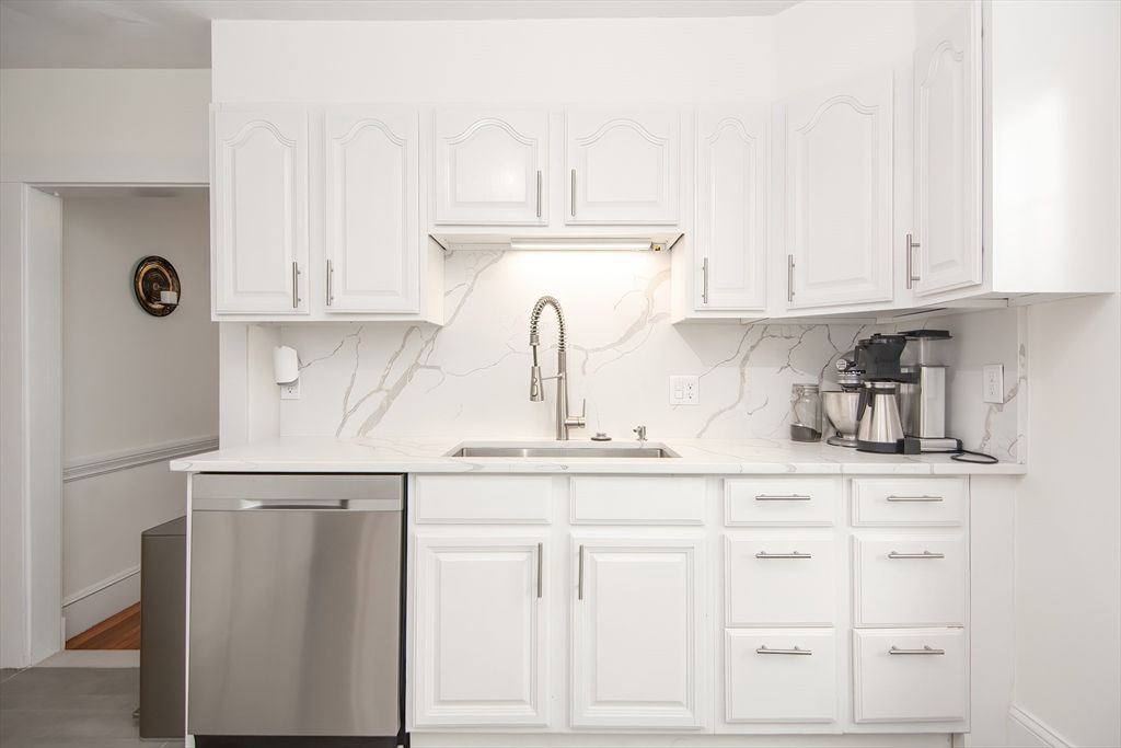 Interior, Kitchen, Marble Walls, Stainless Steel Appliances