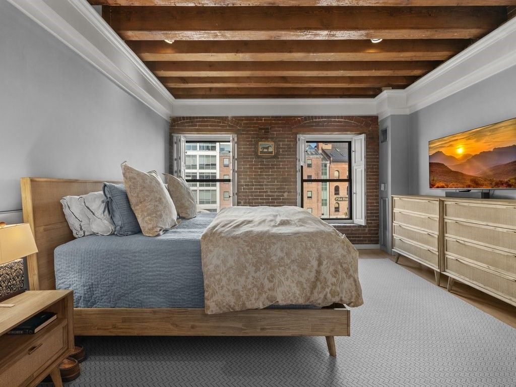 Bedroom, Interior, Stone Walls, Wooden Beams
