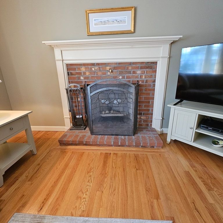 Fireplace, Interior, Wood Texture Flooring