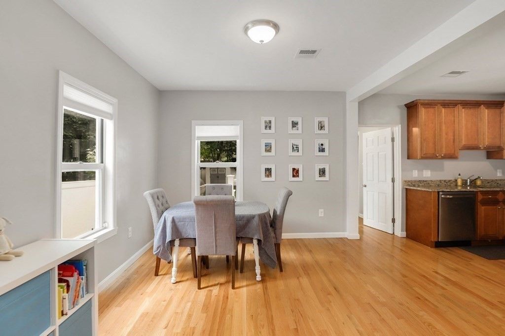 Dining room, Interior, Wood Texture Flooring