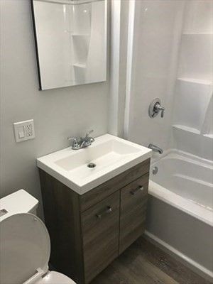 Bathroom, Dual Sink Vanities, Interior, Wood Texture Flooring