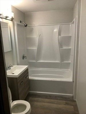Bathroom, Interior, Wood Texture Flooring