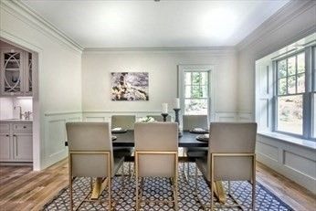 Dining room, Interior, Wood Texture Flooring