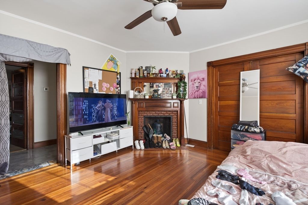 Fireplace, Interior, Wood Texture Flooring