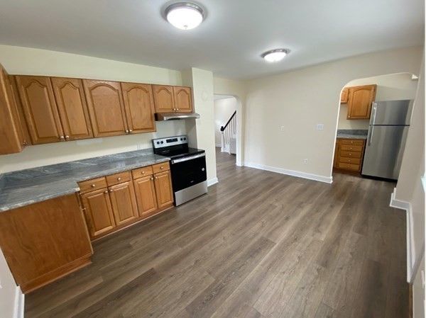 Interior, Kitchen, Wood Texture Flooring
